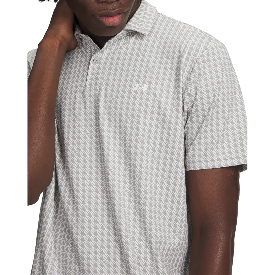 Under Armour Tee To Green Printed Golf Polo Shirt 6012304 - Image 3