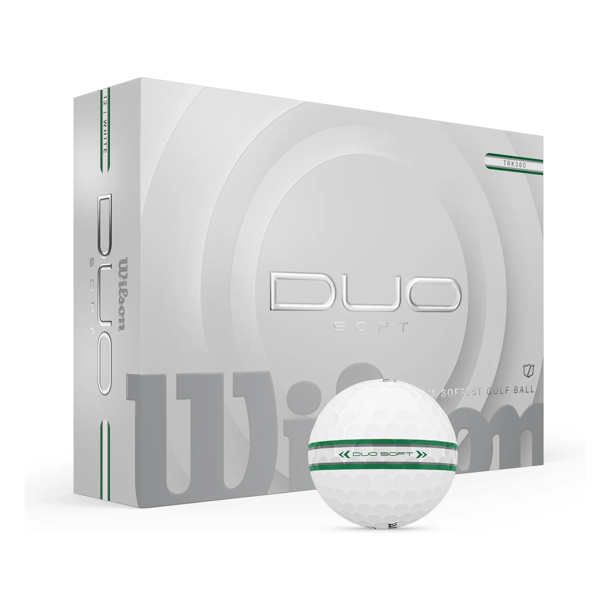 Wilson Duo Soft TRK360 Golf Balls | White/Green - Image 3